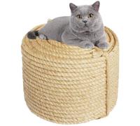 6mm Jute Corde pour réparation et Remplacement de Chat Scratch Pilier, Rayure Arbre, Chat Rayure Tampon/Tapis/Botteur Jouet,