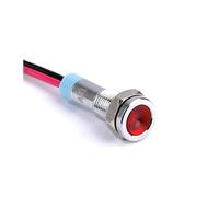 6mm Metal LED Indicator light Signal lamp 6V 12V 24V 220v red/yellow/blue/green/white NWPNLXEA(GREEN LED_BRASS NICKEL_12V)