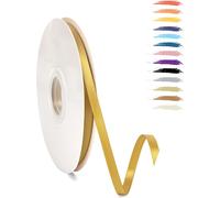 6mm Or Du Tyran Fin Ruban Satin Pour Emballage Des Cadeaux,95 Mètres Polyester Rubans Pour Bouquets,Ballon,Couture,N?Uds,Gâteau,Satin Ruban Roll Pour Décoration De Mariage/Anniversaire/Noël/Fête
