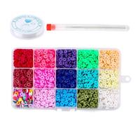 6mm Plana Redonda De Arcilla De Polímero Espaciador Cuentas Para Hacer Joyas, Brazaletes Collar Pendiente Diy Kit Para Manualidades