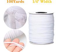6mm Width Elastic band for sewing striped drawtring band 100 yards