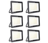 6pack 300W Projecteurs LED Éxterieur, 31000LM Spot LED Extérieur Super Lumineux IP66 LED Projecteur, 6000K Blanc Froid Eclairage de Sécurité Floodlight pour Jardin, Cour, Garage, Entrée, Terrasse