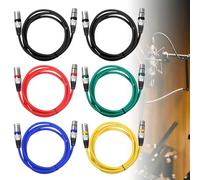6Pack Câbl XLR, Microphone XLR, Câble Audio Symétrique DMX Plug 3 Pin Pour Enregistrement Studio