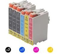 Cartouche d'encre Epson 6Pack (T0611, T0612, T0613, T0614) Cartouches d'encre compatible avec Stylus DX3800 DX3850