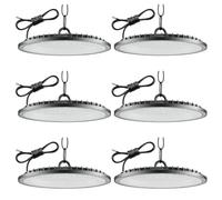 6Pack UFO High Bay Lumière 300W, 30000LM Spot High Bay Lumière Blanc Froid 6500K Projecteur LED Industriel, Étanche IP65 UFO LED Spot Intérieur pour Usine Atelier Garage