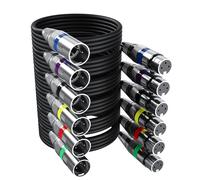 6Pack Xlr Câble 3M Dmx 3 Broches Cables Xlr Male Femelle, Xlr Cable Dmx 3M Cable Contrôleur Dmx Plug Xlr Audio Connector 3 Pins, Câble Xlr To Xlr Fiche Pour Microphone Fil Xlr Ou Cable Xlr[X131]