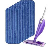 6Packs Lingettes Reutilisable pour 30x14cm Microfibre Mop Remplacement Tampon Vadrouille réutilisable pour frotter sols