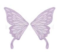 6Pair Small Butterfly Pattern Back Collar Lace Mesh Bottom Embroidered Corsage Polyester Fake DIY Patch(Red)