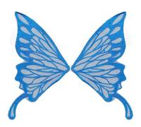 6Pair Small Butterfly Pattern Back Collar Lace Mesh Bottom Embroidered Corsage Polyester Fake DIY Patch(Color3)