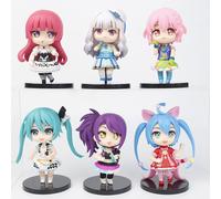 6pc 8cm Anime Hatsune Miku Figurine en PVC Modèle Jouet