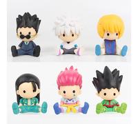 6pc Anime Hunter X Hunter Gon-Freecss Killua Zoldyck Kurapika Figurines Mini Modèle Poupée