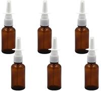 6pcs 10ml/0.34oz Bouteille Vide De Vaporisateur Nasal De Couleur Ambre Vaporisateur De Brouillard Fin Rechargeable Récipient De Voyage Flacon De Récipient De Stockage Cosmétique