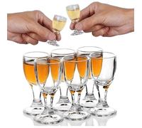 6Pcs 12ml, 0.4 oz Verres à Shot Glass Mini Vin Shot Verres Shooter Vin Liqueur Esprit Sake Alcool Tasses Petit Verre à Boire