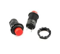 6PCS 12MM DS-428/427Round Button Switch with Lock Self-locking No Lock Self Reset Button Red Green White Yellow NWPNLXEA(Reset red)