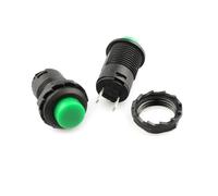 6PCS 12MM DS-428/427Round Button Switch with Lock Self-locking No Lock Self Reset Button Red Green White Yellow NWPNLXEA(Lock green)