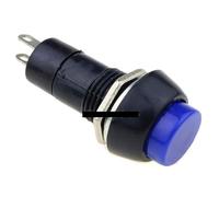 6PCS 12mm PBS-11A PBS-11B 3A 150V 2PIN Push Button Switch Self-locking/Momentary Switchs NWPNLXEA(Blau,Self-locking)
