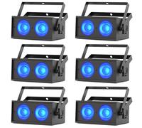 6PCS 150W COB Par LED RGBW Éclairage de Scène 8CH Jeux de Lumiere DJ pour église Disco Mariage Bar Fête Théâtre Projecteur