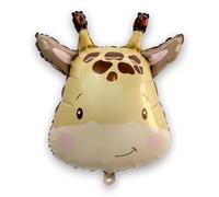 6PCS (18-24in) Safari Animal Foil Ballons, Jungle Safari Thème Décorations de fête d'anniversaire, Monkey Zebra Lion Elephant Helium Ballons, Animal Thème Fournitures (6pcs Giraffe Yellow)