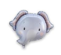 6PCS (18-24in) Safari Animal Foil Ballons, Jungle Safari Thème Décorations de fête d'anniversaire, Monkey Zebra Lion Elephant Helium Ballons, Animal Thème Fournitures (6pcs Elephant Grey)