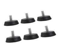 6pcs 3/8" Exercise Bike Foot Pads, Rubber Shock Absorbing and Noise Reducing Feet Mats, Non-Slip Leveling Support for Indoor Cycling Stationary Spin Bike, Sound Isolation Anti-Vibration Risers