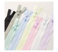 6Pcs 3# Nylon Reverse Open-End Zippers Multi-Color for Sportswear Sun Protection Clothing DIY Sewing Supplies(3 pcs black,80cm)