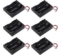 6pcs 3 x 3.7V Battery Holder Plastic Case Storage Box with Wire Leads (3 Drops)