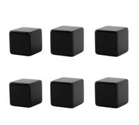 6Pcs 30mm Cubes à Six Faces en Acrylique, D6 Dice Enseigner Le comptage pour Les Jeux de société Éducation Salle de Classe Cubes Plastique Amusants Surface Lisse et Coins arrondis (Noir)