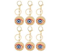 6PCS 3D Eye Key Ring Chain, Fashionable Metal Keychain Pendant, Cute and Cool Design, Ideal for Car Keychains, Bag Pendants and Accessories