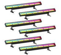 6PCS 450W Wall washer Lumière de scène COB Barre LED Projecteur Wallwasher Lumière de fête, contrôle du DMX Bar LED pour Club Fête Festival éclairage Disco