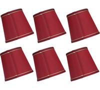 6PCS Abat-jour en tissu Abat-jour moderne en tissu simple Phnom Penh Craftsmanship pour lampe E14Rouge vin (PX43)