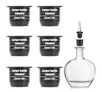 6pcs Adaptateurs pour Verseur d'Alcool, Col 25mm Liquor Pourer Adapter Convient Aux Grandes Bouteilles d'Alcool Aux Bouteilles d'Huile d'Olive Convertissez n'Importe Quel Bec Grand Bec Verseur