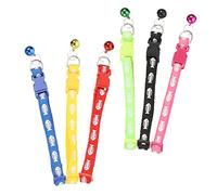 6pcs Adorable Match Pet Collar Ensemble avec Une Cloche Cat et Colliers pour Chiens réglables légers pour Les fêtes de Usure Quotidienne Mariages Safe BESOINT Designe pour Pet