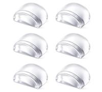 6PCS Arrêts de Portes Butées Transparentes, Butée de Porte Adhésive, Stop Porte Transparent Anti Chocs, Butée Porte Sol pour Protection Porte et Murs, Arrêt de Porte Adhésive pour Parquet