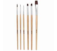 6pcs Art Oil Paint Brushes Halloween Face Makeup Brush Watercolor Nail Brush for Artists Beginners
