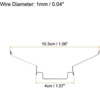 6pcs Attaches de Ventilateur pour Dissipateur de Chaleur de CPU, 10CM Attache de Fil de Type Crochet Supérieur pour Fixer le clips de Radiateur de CPU de Carte Mère PC