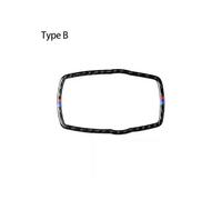 (6pcs,B)Car Multimedia Button Frame Cover Car Interior Stickers Carbon Fiber Frame Sticker For BMW F10 F20 F30 F34 F07 F25 F26 F15 F16