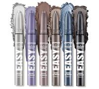 6PCS Bâton d'Ombre à Paupières, Set de Crayons d'Ombre à Paupières Multi-Couleurs, Kit de Maquillage pour les Yeux, Naturel & Shimmer Shades Contour Stick, Cadeau Parfait pour les Femmes (D)