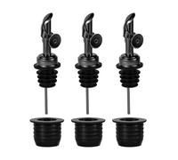 6pcs Bec Verseur Alcool et Adaptateurs, Acier Inoxydable Verseur Bouteille Alcool Verseur Bouteille Huile pour la Maison Bar Grandes Bouteilles Taille de col Jusqu'à 25mm