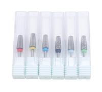 6pcs Bits de Forage à Ongles en Carbure de Tungstène Têtes de Meulage à Ongles pour le Retrait et la Mise en Forme avec des Accessoires Professionnels de Foret à Ongles