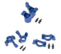 6pcs Bloc de Direction métallique Bloc de Berceau de Bloc d'essai d'essai de Mise à Niveau des pièces compatibles avec 1 Voiture RC à l'échelle similaire à Latrax Teton(Blue)