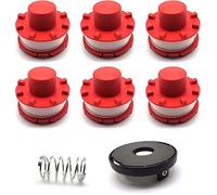 6Pcs Bobine de fil pour débroussailleuse avec couvercle et ressort de rechange pour Einhell GE-CT 36/30 Li E SOLO AGILLO 36/255 BL