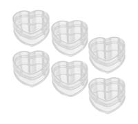 6pcs Boîtes de Cœur Transparentes Ps pour Présents Célébration Halloween | Petits Contenants à Bonbons, Boîte Présent Fme de Coeur, Ambiance Noël, pour Créer Présentations Chic