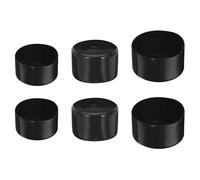 6PCS Bouchon de bout en caoutchouc, 80/85/90mm ID Bouchon de tube rond, Protection en caoutchouc, Bouchon flexible en PVC pour tuyau, clôture, poteau de tuyau, meuble, garde-corps (BK)