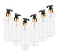 6pcs Bouteille de Lotion en Pet Distributeurs de Savon et de Lotion 250ml Bouteille de Shampoing Gel Douche Transparent Recyclable à la Maison Pendant Le Voyage Contenants de Lotion pour Les Mains