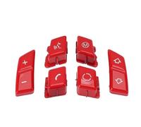 6pcs Bouton de Commande du Volant Sportif Décoratif des Boutons de Volant Intérieur Remplacement pour 1 3 Séries E90 E92 E93 M3 E81 E82 E87 E88 (rouge)