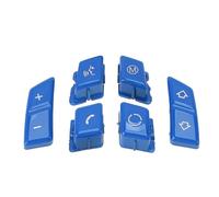 6pcs Bouton de Commande du Volant Sportif Décoratif des Boutons de Volant Intérieur Remplacement pour 1 3 Séries E90 E92 E93 M3 E81 E82 E87 E88 (BLUE)
