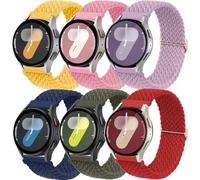 6PCS Bracelet Pour Samsung Galaxy Watch 6/4/5 40mm 44mm/Active 2/5 Pro 45mm/3 41mm, 20mm Bracelets de Nylon Pour Garmin Vivoactive 3/4s/Forerunner 245/Venu Sq 2/2 Plus/Amazfit Gts 2/4 Mini
