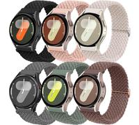 6PCS Bracelet pour Samsung Galaxy Watch 6/4/5 40mm 44mm/Active 2/Watch 5 Pro 45mm/Watch 3 41mm, 20mm Bracelets de Nylon pour Garmin Vivoactive 3/4s/Forerunner 245/Venu Sq 2/2 Plus/Amazfit Gts 2/4 Mini