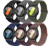 6PCS Bracelet pour Samsung Galaxy Watch 6/4/5 40mm 44mm/Active 2/Watch 5 Pro 45mm/Watch 3 41mm, 20mm Bracelets de Nylon pour Garmin Vivoactive 3/4s/Forerunner 245/Venu Sq 2/2 Plus/Amazfit Gts 2/4 Mini
