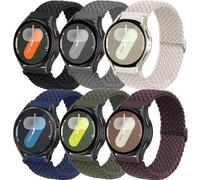 6PCS Bracelet pour Samsung Galaxy Watch 6/4/5 40mm 44mm/Active 2/Watch 5 Pro 45mm/Watch 3 41mm, 20mm Bracelets de Nylon pour Garmin Vivoactive 3/4s/Forerunner 245/Venu Sq 2/2 Plus/Amazfit Gts 2/4 Mini